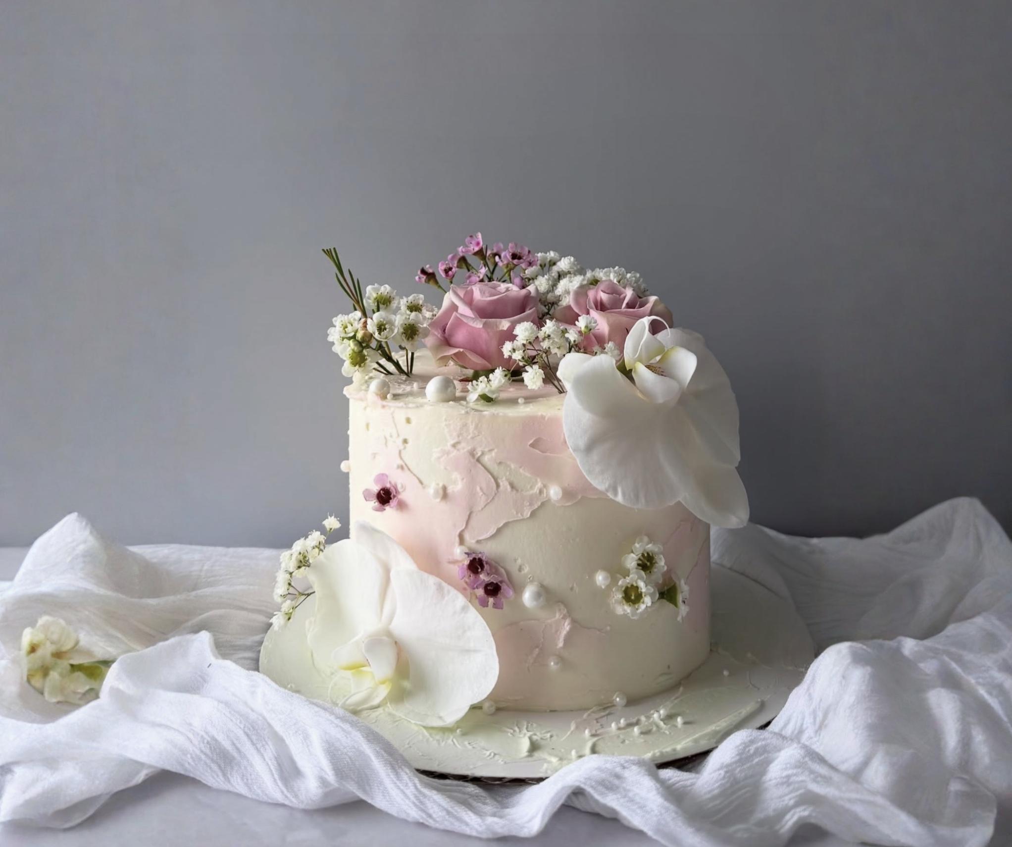 Elegant custom cake by Tiny Whisk Co.